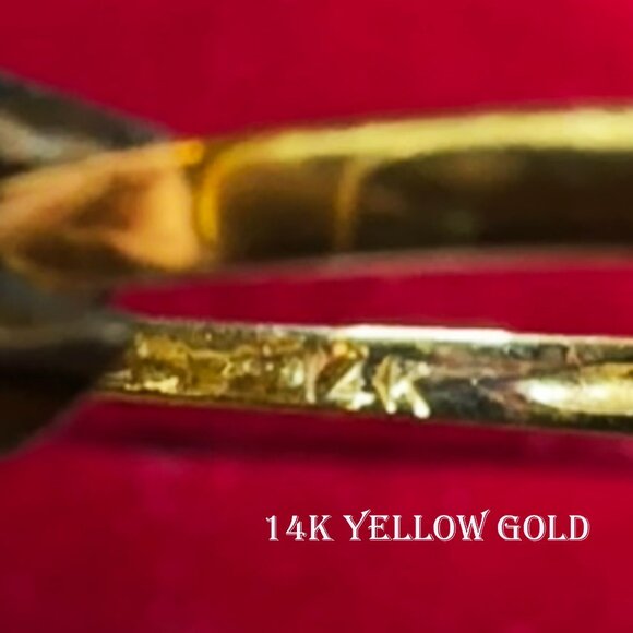 Vintage 14K Yellow Gold Diamond Cluster Ring – Size 4.5 – Cocktail - Picture 7 of 11